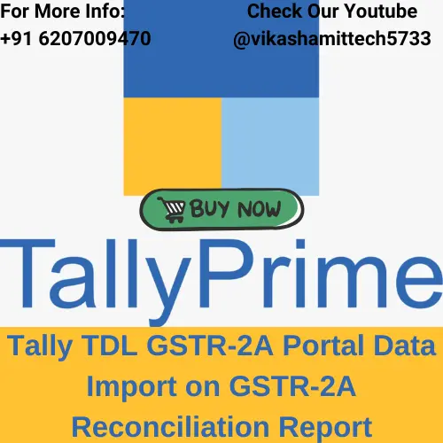Tally TDL GSTR-2A & 2B Portal Data Import on GSTR-2A & 2B Reconciliation Report