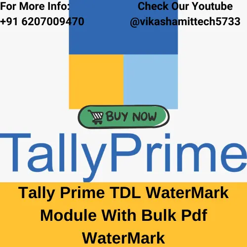 Tally TDL WaterMark Module With Bulk PDF WaterMark with Direct Print on Printer