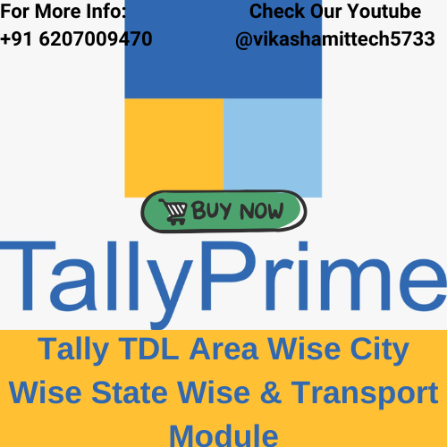 Tally TDL Area Wise City Wise State Wise & Transport Module